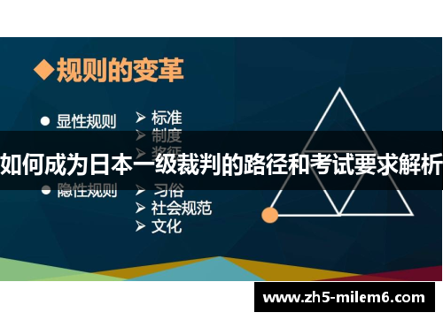 如何成为日本一级裁判的路径和考试要求解析