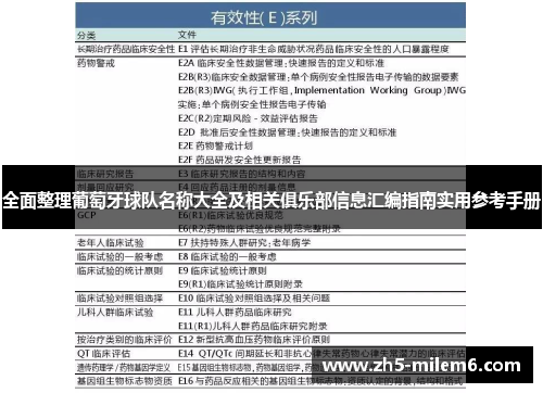 全面整理葡萄牙球队名称大全及相关俱乐部信息汇编指南实用参考手册 全面整理葡萄牙球队名称大全及相关俱乐部信息汇编指南实用参考手册